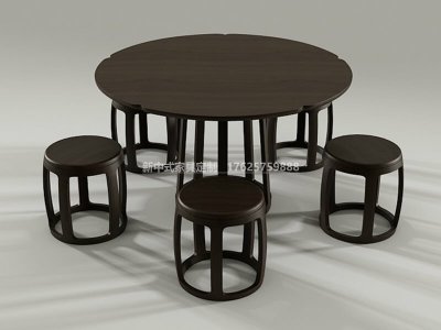 新中式餐桌椅組合JYG-CQS-789