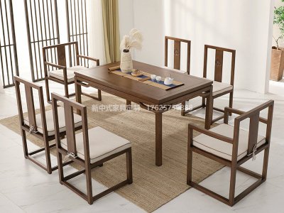 新中式餐桌椅組合JYG-CQS-1274