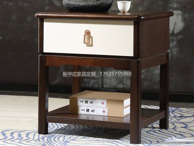 新中式實木床JYG-CQS-1386