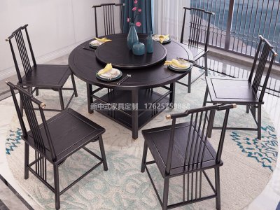 新中式餐桌椅組合JYG-CQS-1735