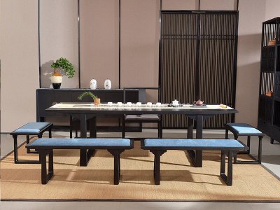 新中式茶桌椅組合JYG-CQS-1834