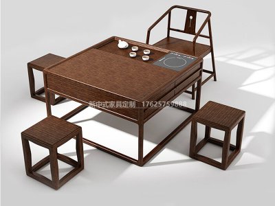 新中式茶桌椅組合JYG-CQS-1841