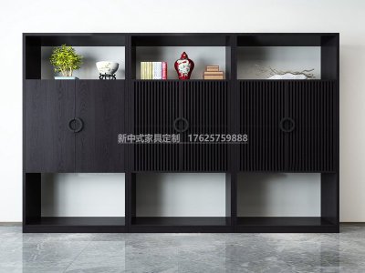 新中式書架JYG-CQS-1857